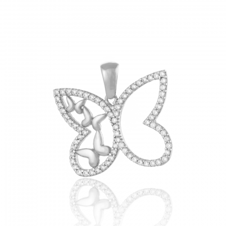 Produse - Pandantiv din argint 925 rodiat, Piatra: cubic zirconia, Culoare: transparenta, Sonis Silver