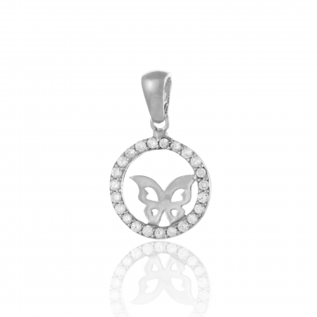 Produse - Pandantiv din argint 925 rodiat, Piatra: cubic zirconia, Culoare: transparenta, Sonis Silver