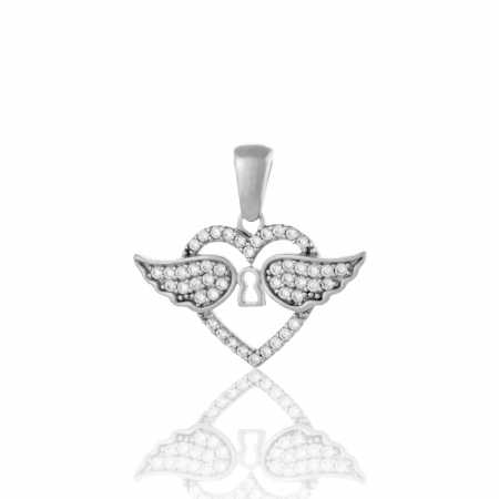 Produse - Pandantiv din argint 925 rodiat, Piatra: cubic zirconia, Culoare: transparenta, Sonis Silver