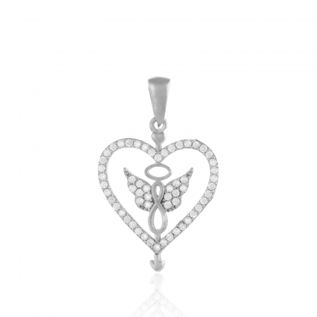 Produse - Pandantiv din argint 925 rodiat, Piatra: cubic zirconia, Culoare: transparenta, Sonis Silver