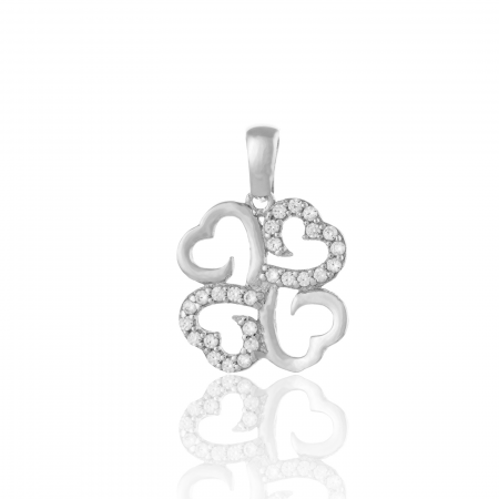 PANDANTIVE - Pandantiv din argint 925 rodiat, Piatra: cubic zirconia, Culoare: transparenta, Sonis Silver