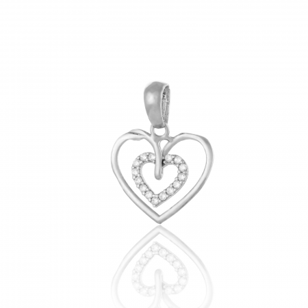 Produse - Pandantiv din argint 925 rodiat, Piatra: cubic zirconia, Culoare: transparenta, Sonis Silver
