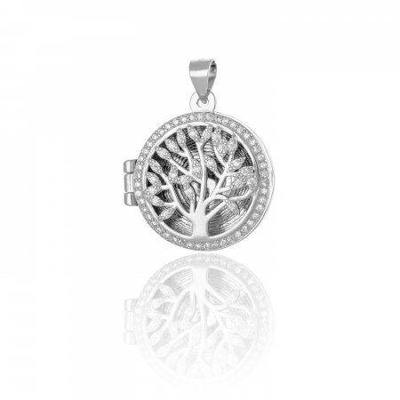 PANDANTIVE - Pandantiv din argint 925 rodiat , Piatra : cubic zirconia , Culoare : transparent ,