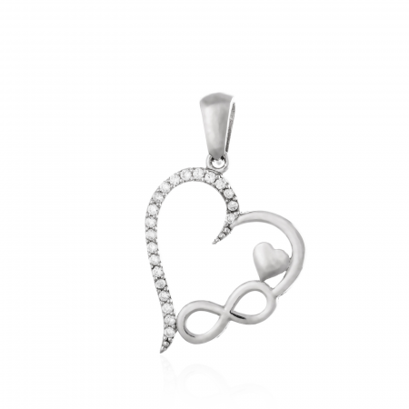 Pandantiv din argint 925 rodiat, Piatra: cubic zirconia, Culoare: transparenta, Sonis Silver [0]