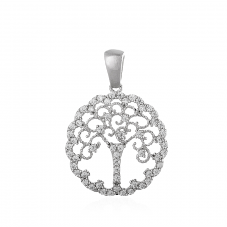 Pandantiv din argint 925 rodiat, Piatra: cubic zirconia, Culoare: transparent [0]