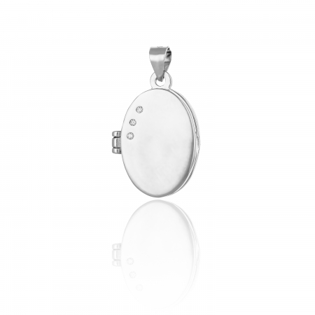 PANDANTIVE - Pandantiv din argint 925 rodiat  , Piatra : cubic zirconia , Culoare : transparenta ,
