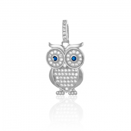 TALISMANE - Talisman din argint 925 rodiat, Piatra: zirconia fatetata, cubic zirconia, Culoare:  albastru si transparent, Sonis Silver