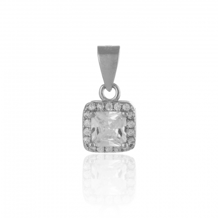 PANDANTIVE - Pandantiv din argint 925  rodiat , Piatra : zirconia fatetata si cubic zirconia , Culoare : transparenta , Sonis Silver