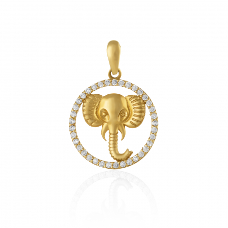 PANDANTIVE - Pandantiv din aur 585/ 14 kt, Piatra: cubic zirconia, Culoare: transparenta