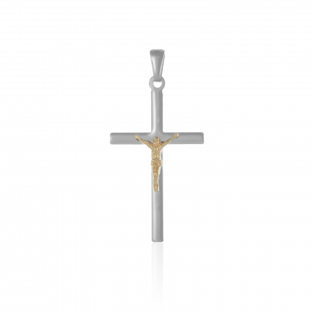 PANDANTIVE TIP CRUCE - Pandantiv tip " Cruce " din argint  925 placat cu aur de 14 kt,