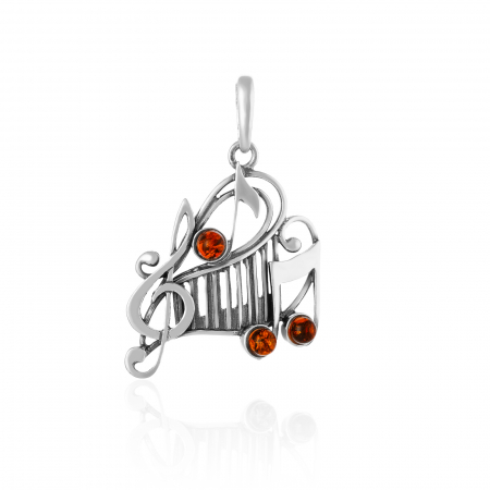 PANDANTIVE TIP CRUCE - Pandantiv  din argint  925 vintage , Piatra : chihlimbar natural , Culoare : maro cognac
