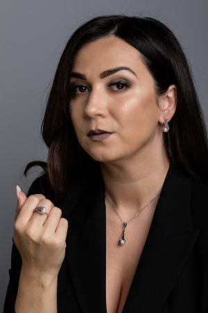 Seturi bijuterii cu piatra - Set din argint 925 ( cercei+pandantiv+inel ), Piatra: perla de laborator si marcasite, Culoare: roz, Sonis Silver