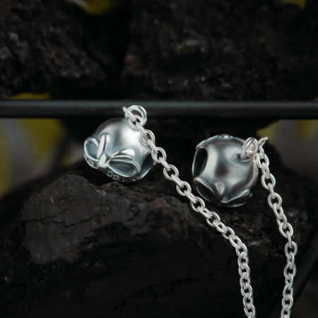 Talisman de siguranta/ spatiere din argint 925 rodiat, Piatra: zirconia fatetata,Culoare : transparent, Sonis Silver [1]