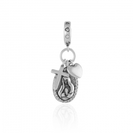 PANDANTIVE - Talisman  din argint 925 rodiat , Piatra : cubic zirconia , Culoare : transparenta, Sonis Silver