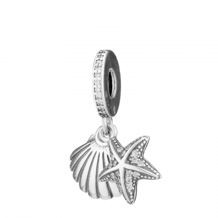 Produse - Talisman din argint 925 vintage, Piatra: cubic zirconia, Culoare: transparent, Sonis Silver