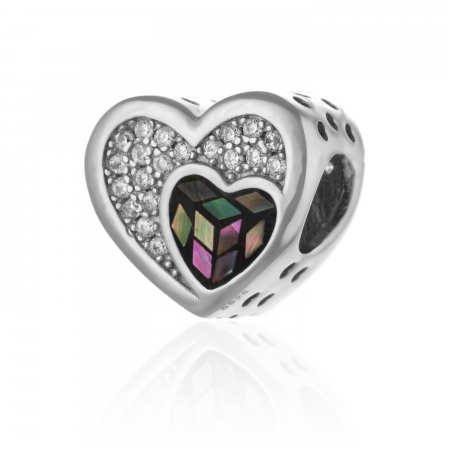 TALISMANE - Talisman  din argint 925 rodiat ,Piatra : zirconia fatetata si cubic zirconia , Culoare : multicolor,