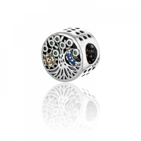 TALISMANE - Talisman  din argint 925 rodiat , Piatra : cubic zirconia , Culoare : multicolor