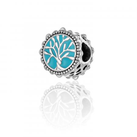 TALISMANE - Talisman  din argint 925 rodiat , Piatra :  email , Culoare : albastru ,