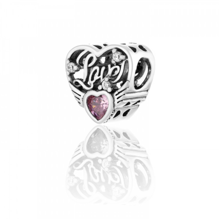 TALISMANE - Talisman pentru bratara din argint 925 rodiat , Piatra : zirconia fatetata si cubic zirconia, Sonis Silver