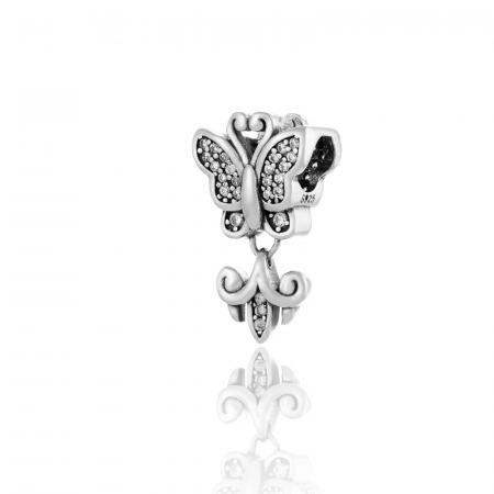TALISMANE - Talisman pentru bratara din argint 925 rodiat, Piatra: cubic zirconia, Culoare: transparenta, Sonis Silver
