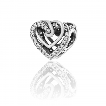 TALISMANE - Talisman pentru bratara din argint 925 rodiat, Piatra: cubic zirconia, Culoare: transparenta, Sonis Silver