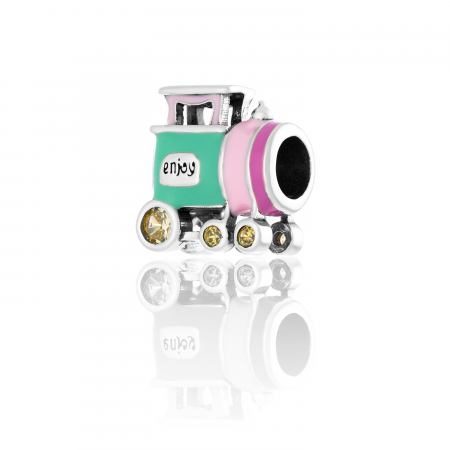 Produse - Talisman pentru bratara din argint 925 rodiat, Piatra: cubic zirconia  si email, Culoare: multicolor, Sonis Silver