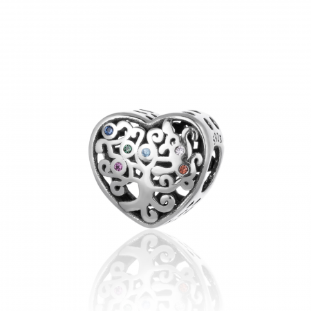 TALISMANE - Talisman pentru bratara din argint 925 rodiat, Piatra: cubic zirconia, Culoare: multicolor, Sonis Silver