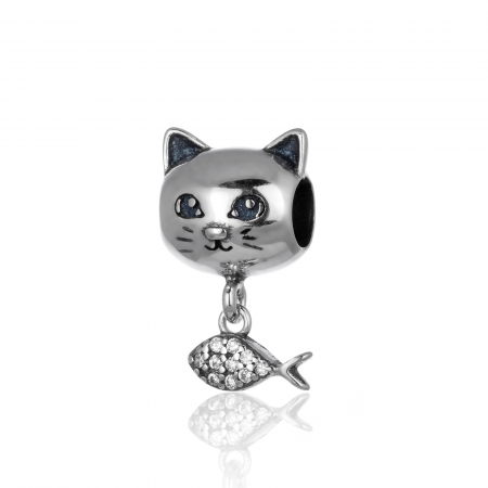TALISMANE - Talisman pentru bratara din argint 925 rodiat, Piatra: cubic zirconia,  Culoare: transparenta, Sonis Silver