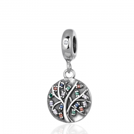 TALISMANE - Talisman pentru bratara din argint 925 rodiat, Piatra: cubic zirconia, Culoare: multicolor, Sonis Silver