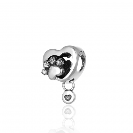 TALISMANE - Talisman pentru bratara din argint 925 rodiat, Piatra: cubic zirconia, Culoare: transparenta, Sonis Silver