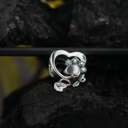 Talisman pentru bratara din argint 925 rodiat, Piatra: cubic zirconia, Culoare: transparenta, Sonis Silver [1]