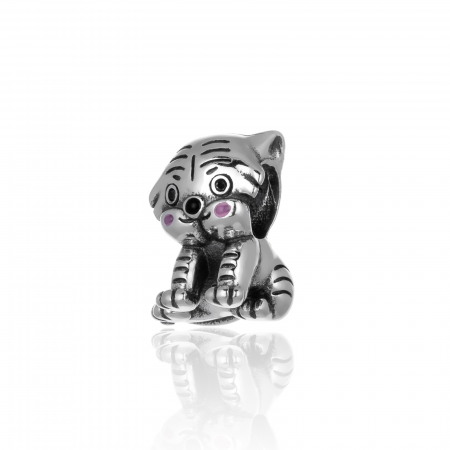 TALISMANE - Talisman pentru bratara din argint 925 rodiat, Piatra: cubic zirconia, Culoare: roz si transparent, Sonis Silver