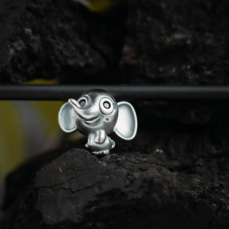 Talisman pentru bratara din argint 925 rodiat, Piatra: email,  Culoare: negru, Sonis Silver [1]