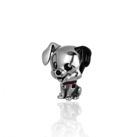 Produse - Talisman pentru bratara din argint 925 rodiat, Piatra: email, Culoare: negru si rosu, Sonis Silver