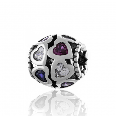 TALISMANE - Talisman pentru bratara din argint 925 rodiat, Piatra: zirconia fatetata , Culoare: multicolor, Sonis Silver