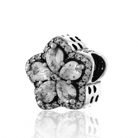 TALISMANE - Talisman pentru bratara din argint 925 rodiat, Piatra: zirconia fatetata si cubic zirconia, Culoare: transparenta, Sonis Silver