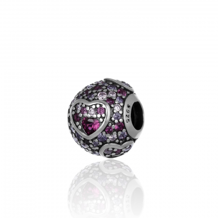 Produse - Talisman pentru bratara din argint 925 rodiat, Piatra: zirconia fatetata si cubic zirconia, Culoare: multicolor, Sonis Silver