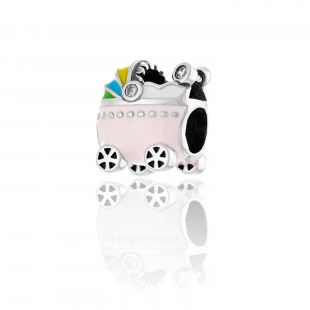 TALISMANE - Talisman pentru bratara din argint 925 rodiat ,Piatra : email , Culoare : multicolor , Sonis Silver