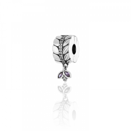 TALISMANE - Talisman pentru bratara din argint 925 rodiat, Piatra : cubic zirconia, Culoare: transparenta , Sonis Silver