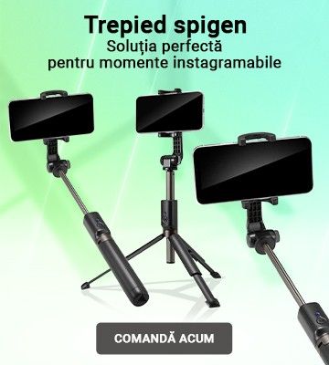 Trepied selfie stick Spigen S540w negru