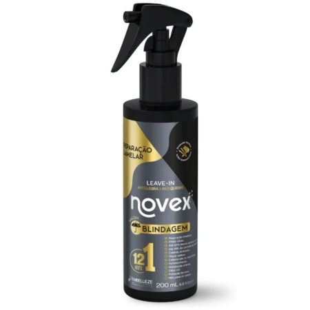 Ingrijirea Parului Cret - Novex Salon Blindagem 12x1 Leave-In Termoprotector 200 ml pentru reparare, strălucire și protecție termică
