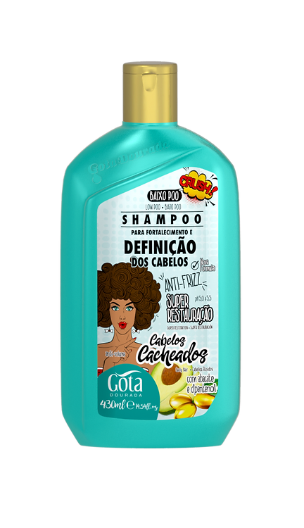 Par Cret si Ondulat - Gota Dourada Sampon Par Cret pentru Intarirea Buclelor 430ml