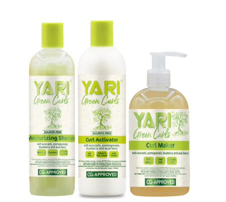 Sulfat Free Shampoo - Yari Green Curls Shampoo Curls Activator Gel Kit