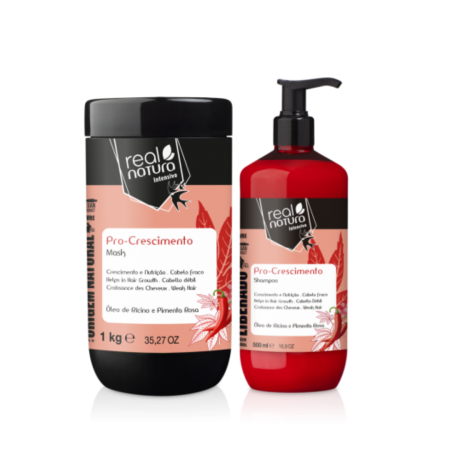 Reconstructie - Set Tratament Creșterea Părului – Ulei de Ricin & Piper Roz