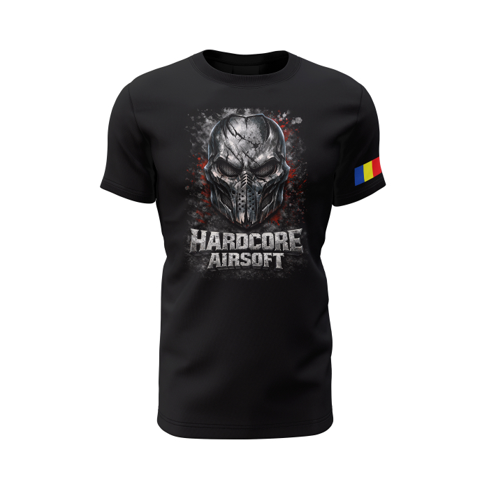 Hardcore Airsoft - Tricou Premium din Bumbac 100%, 190 GSM, Pre-Micșorat - Negru [2]