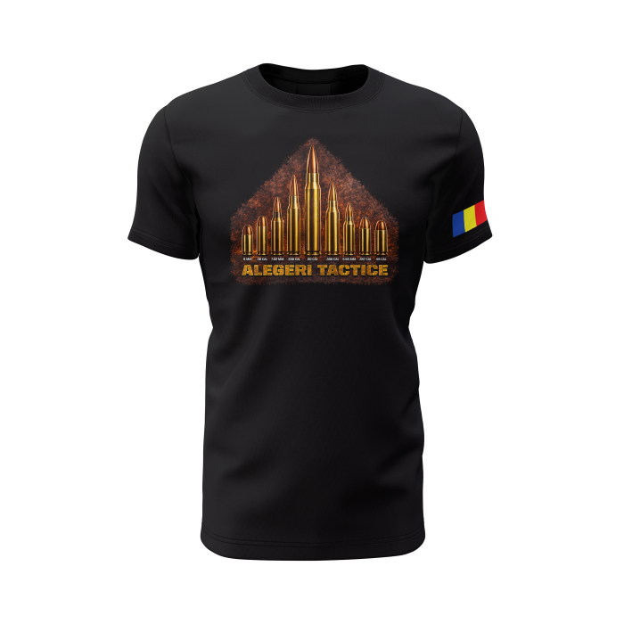 Alegeri Tactice - Tricou Premium din Bumbac 100%, 190 GSM, Pre-Micșorat - Negru [2]