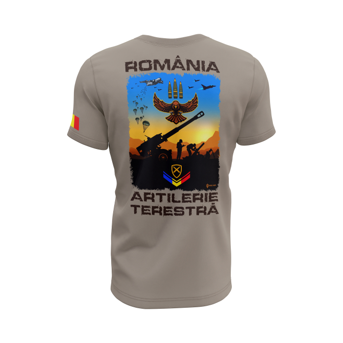 Artilerie Terestră - Tricou Premium din Bumbac 100%, 190 GSM, Pre-Micșorat - Zinc [4]
