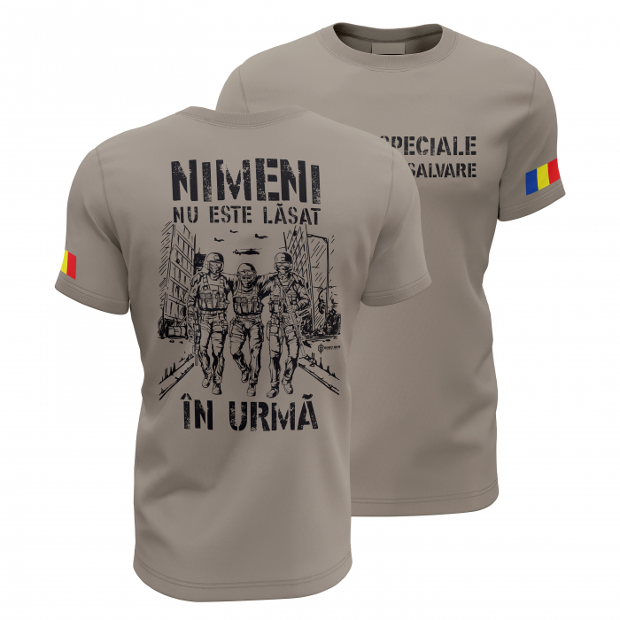 Forțe Speciale - Căutare şi Salvare - Tricou Premium din Bumbac 100%, 190 GSM, Pre-Micșorat - Zinc [1]