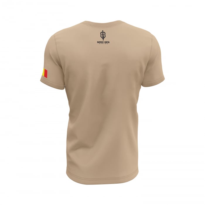 Craniu în Tricolor - Tricou Premium din Bumbac 100%, 190 GSM, Pre-Micșorat - Crem [4]