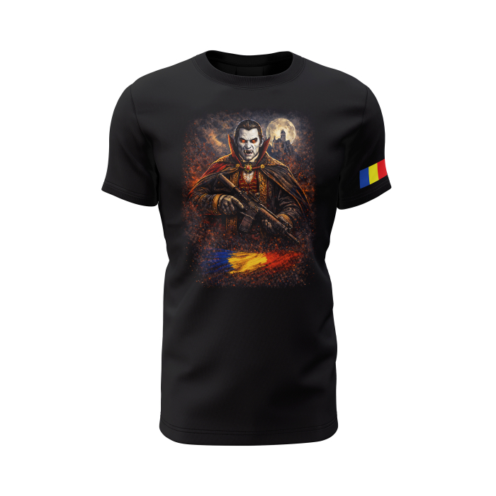 Dracula - Tricou Premium din Bumbac 100%, 190 GSM, Pre-Micșorat - Negru [2]
